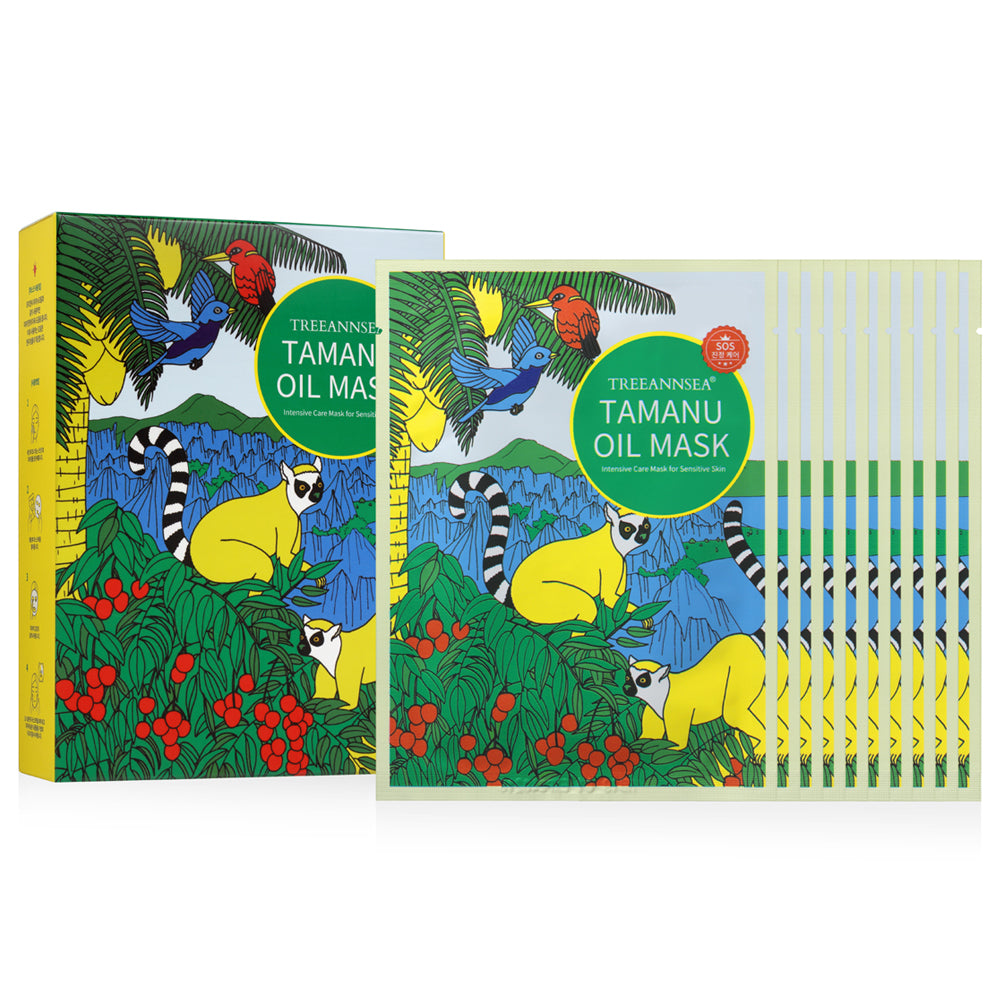 TREEANNSEA Madagascar Tamanu centella Maschera Confezione 10EA/1SET