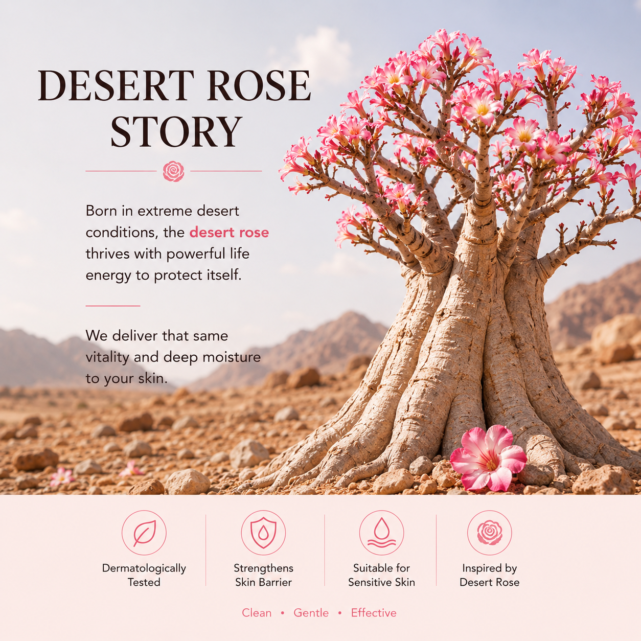 TREEANNSEA Desert Rose Cream 50g, cura della pelle coreana