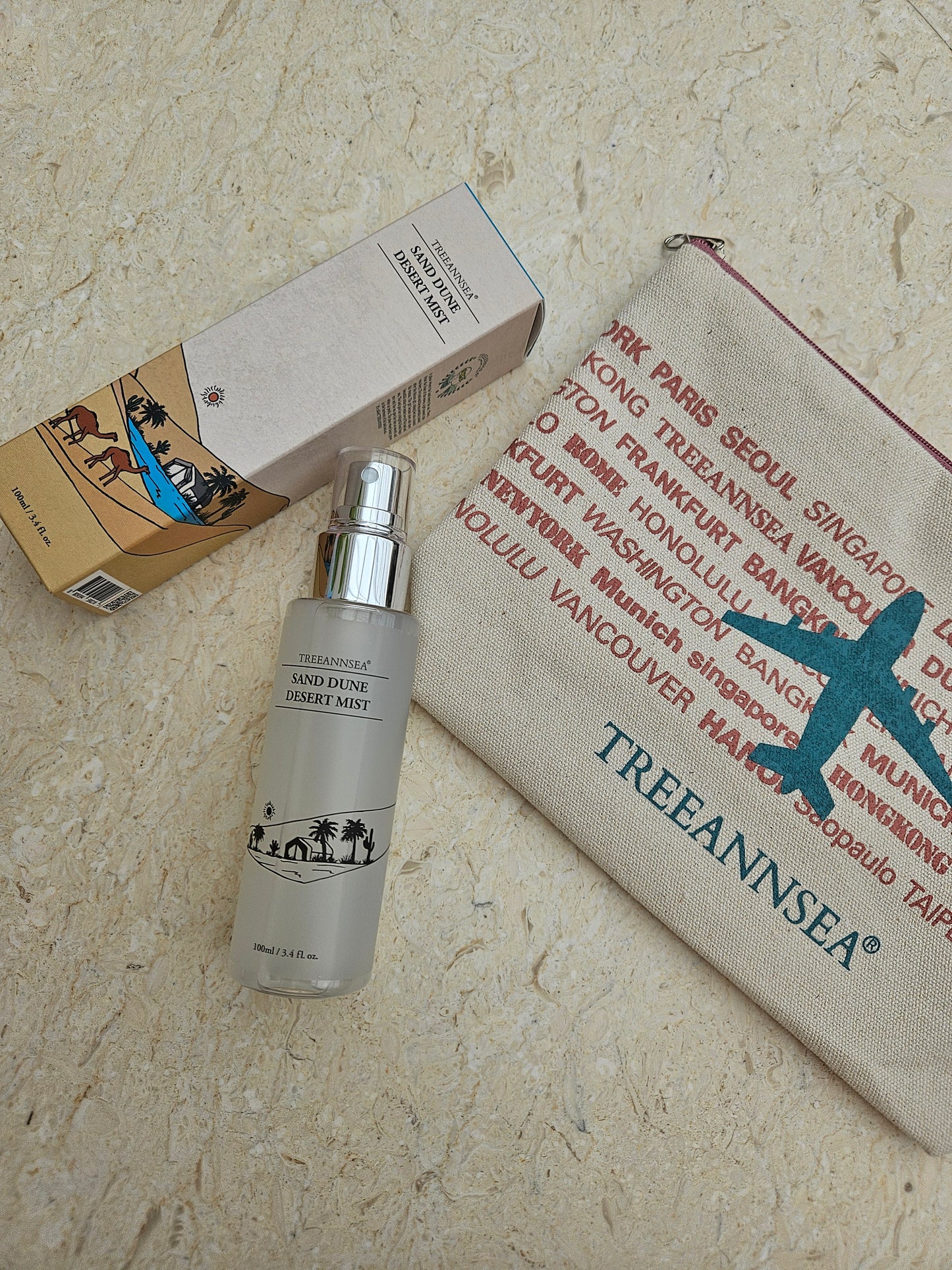 TREEANNSEA Borsa cosmetica per assistenti di volo City