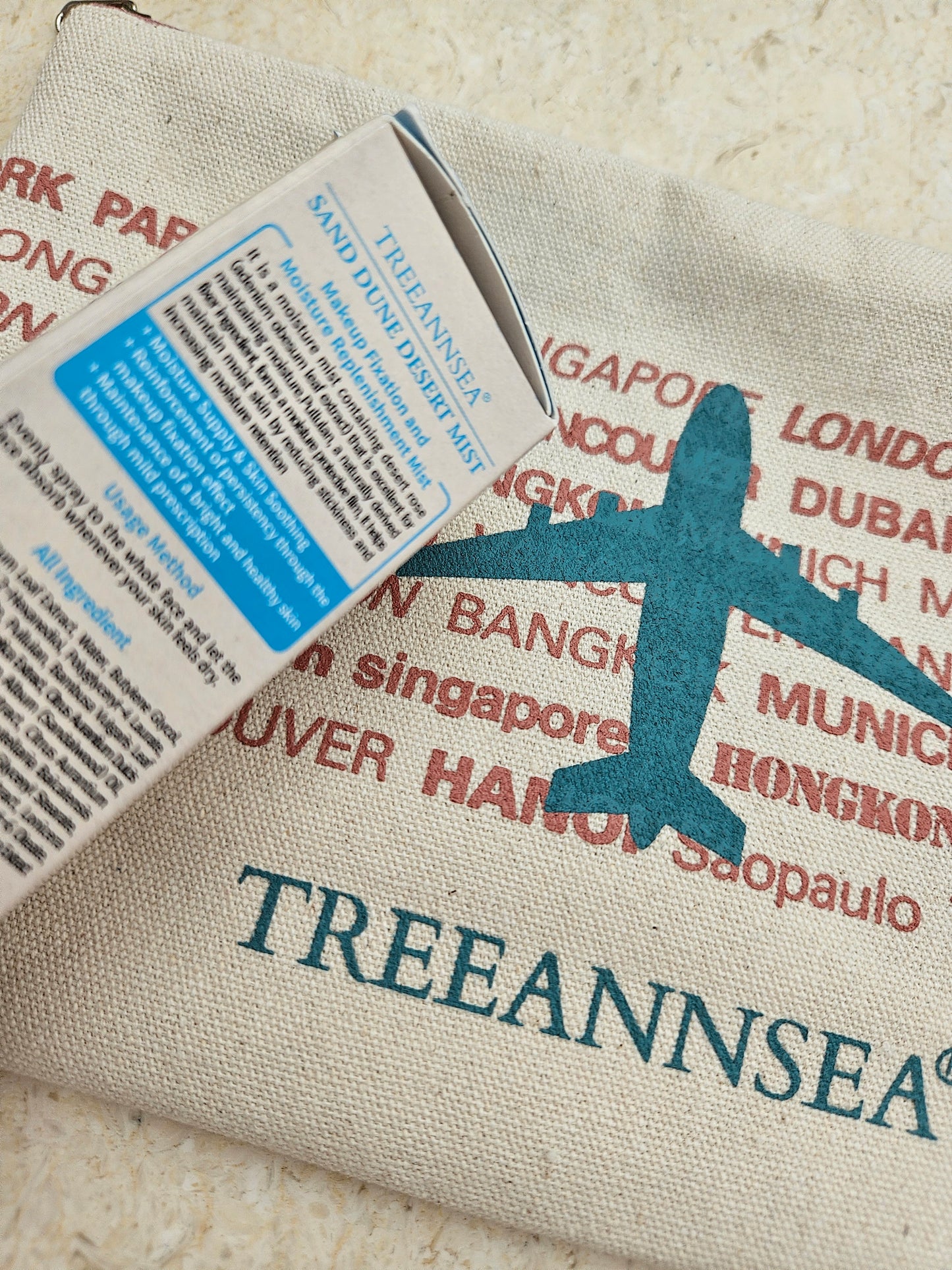 TREEANNSEA Borsa cosmetica per assistenti di volo City