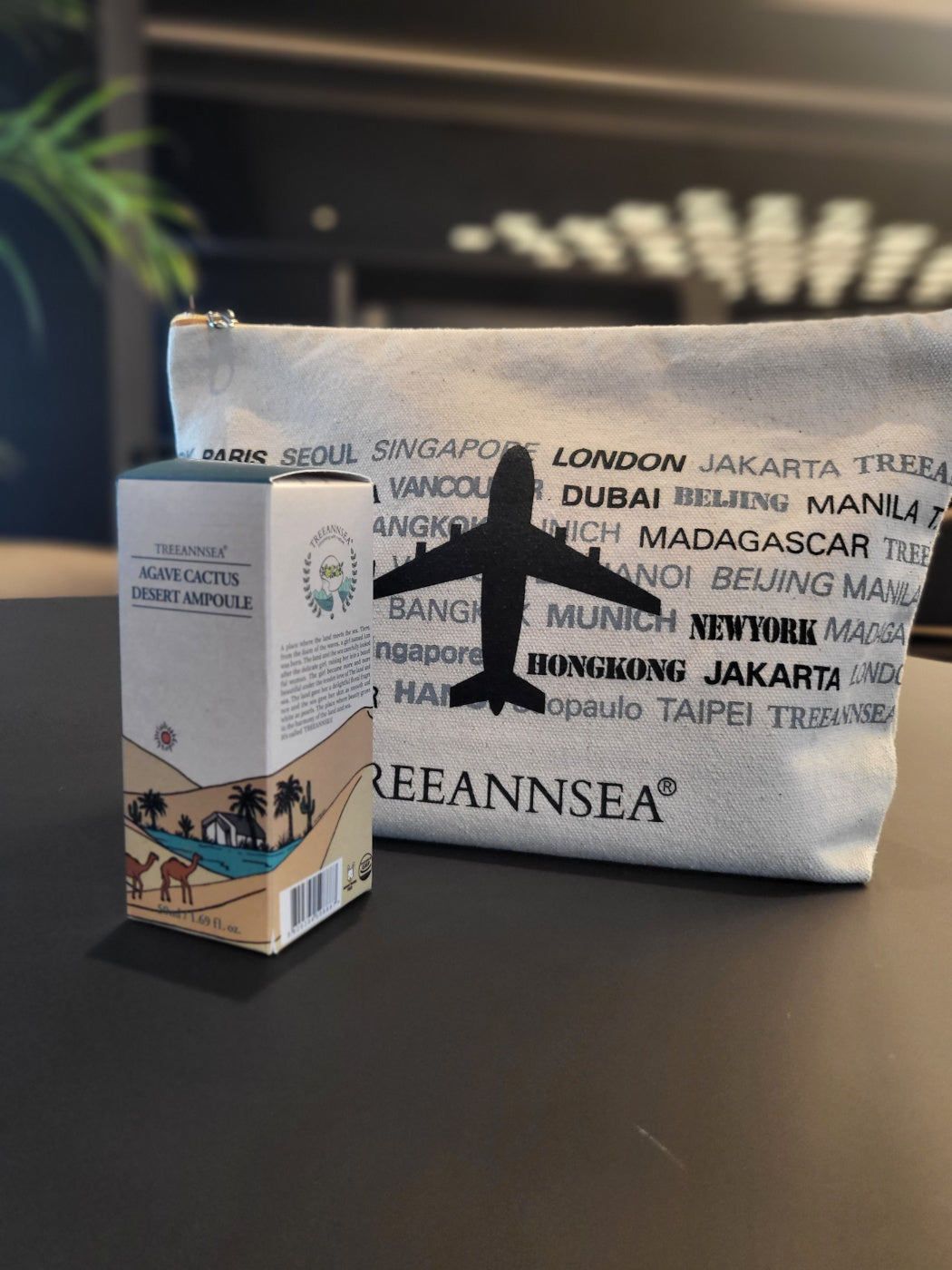 TREEANNSEA Borsa cosmetica per assistenti di volo City