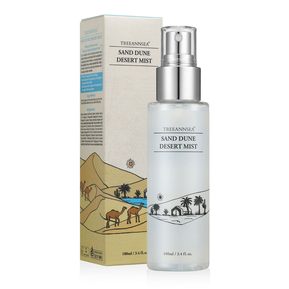 TREEANNSEA Sand Dune Desert Mist 100ml | Spray viso | Cura della pelle coreana, idratante, esfoliante delicato, vegano, senza test sugli animali, senza parabeni